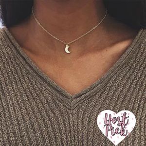 ‼️3/$30 Boho Moon Pendant Gold Choker Necklace